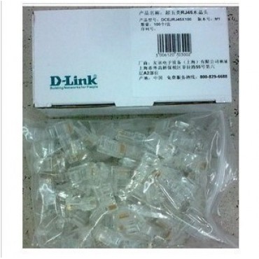 D-Link网头 DCEJRJ45X100 超五类网络RJ45水晶头 (100个/盒)