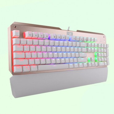 红龙K8S 背光电竞游戏青轴机械键盘全键无冲网吧外设金属面板