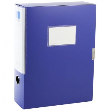 得力5684 ABA系列 A4/75mm塑料档案盒 蓝色 单只装