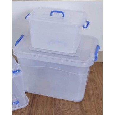 透明塑料收纳箱整理箱有盖收纳盒周转储物箱子