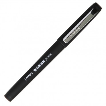 得力S34签字笔 单只装 1.0mm 进口油墨耐水中性笔办公水笔 12只一盒