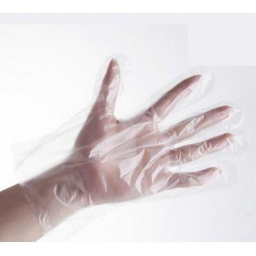 餐饮食品级一次性手套 pe薄膜塑料美容手套膜透明100个/包