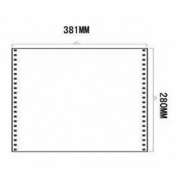蓝旗舰不撕边打印纸 381-1单联一等分 白