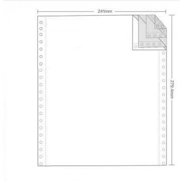 不撕边打印纸 241-4-3 四联三等分 白