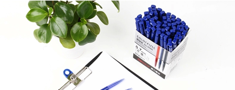 得力6506自动圆珠笔按动型 0.7mm 办公书写用品