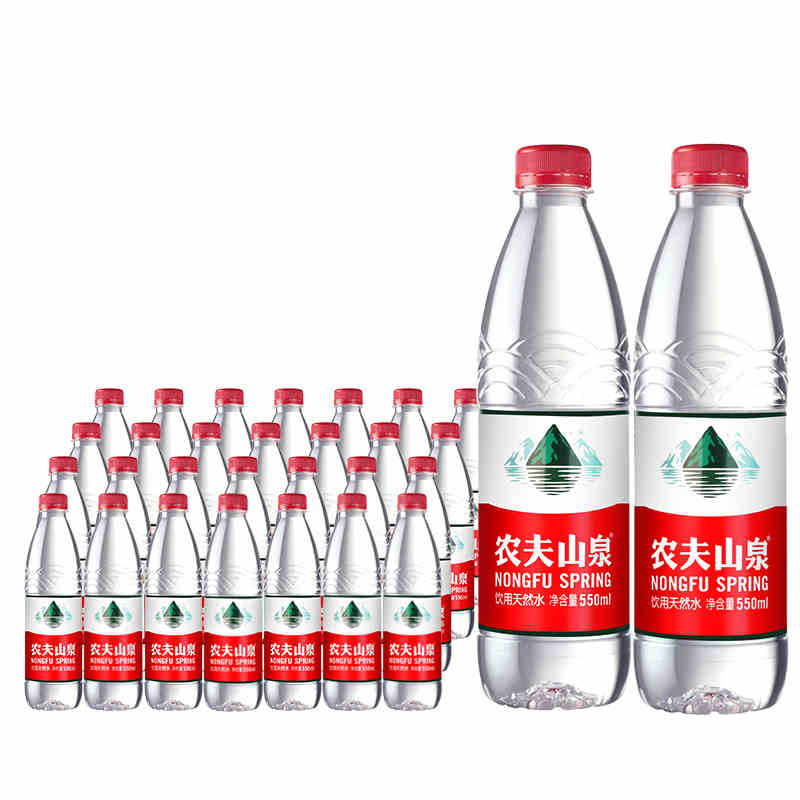 农夫山泉饮用水550ml28瓶天然弱碱水矿泉水